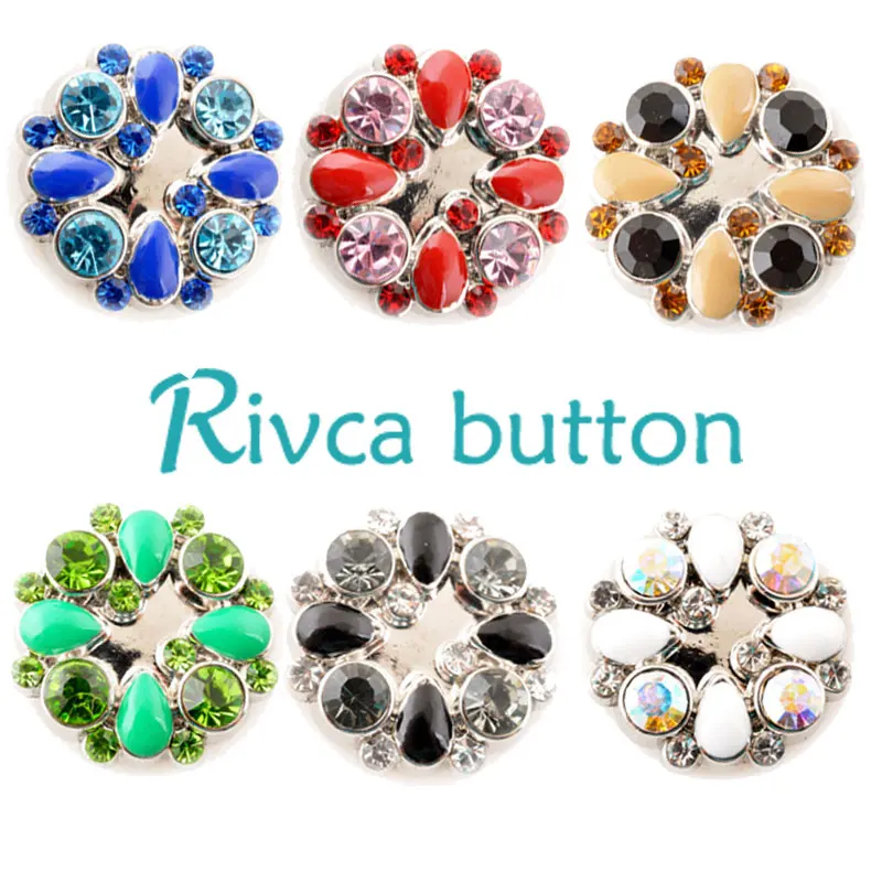 D01812 Hot wholesale New Rivca Snap Buttons Fit Snap Bracelet Colorful