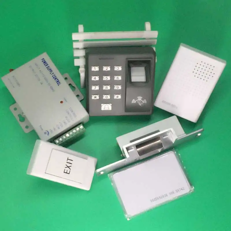 

New Arrived Fingerprint+RFID Access Control System Kit+NO Electric Strike Lock+Exit +EM Card