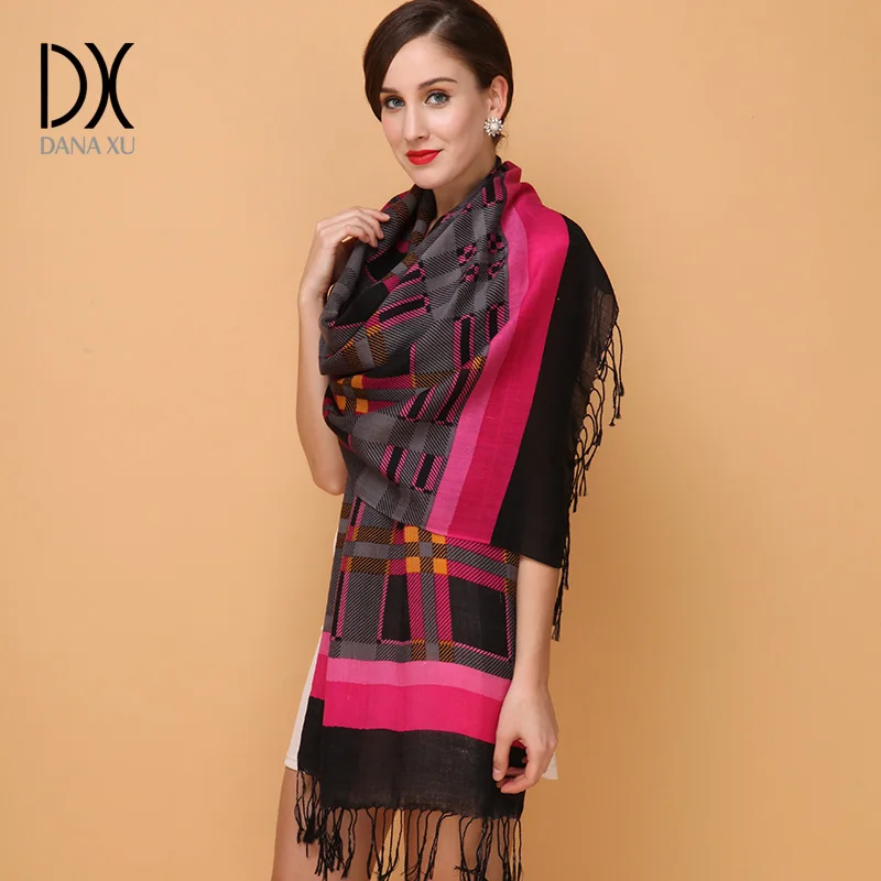 Женский шарф зимний роскошный брендовый Женская шерстяная бандана новые модные