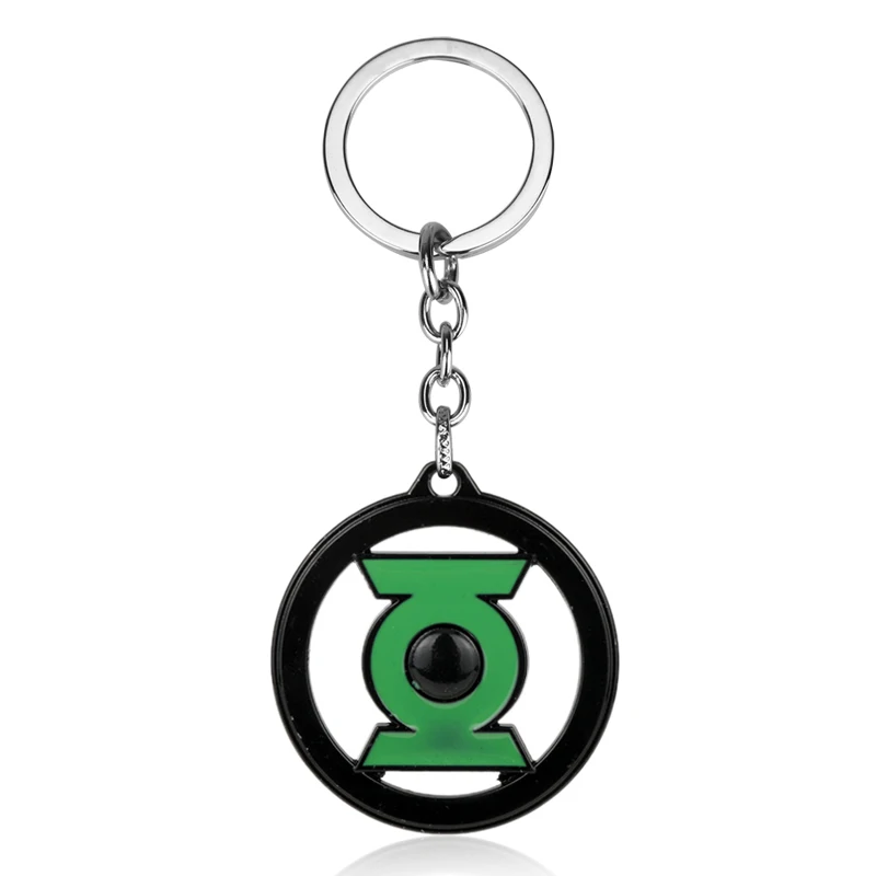 HEYu Jewelry Dc Comics Superhero Green Lantern Keychain Hollow Green