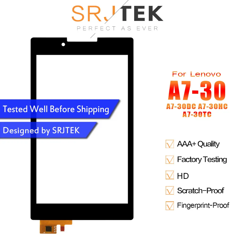 Продажа Srjtek для lenovo Tab 2 A7 30 A7 30DC A7 30HC A7 30TC Сенсорный экран дигитайзер датчики Стекло Панель планшетный ПК Запчасти для авто
