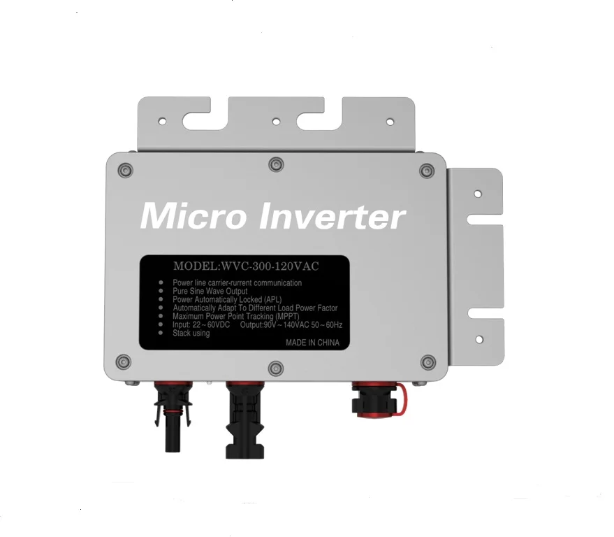 

300W waterproof grid tie solar micro inverter wide voltage 22-50VDC to 180-260VAC with communication function switching power