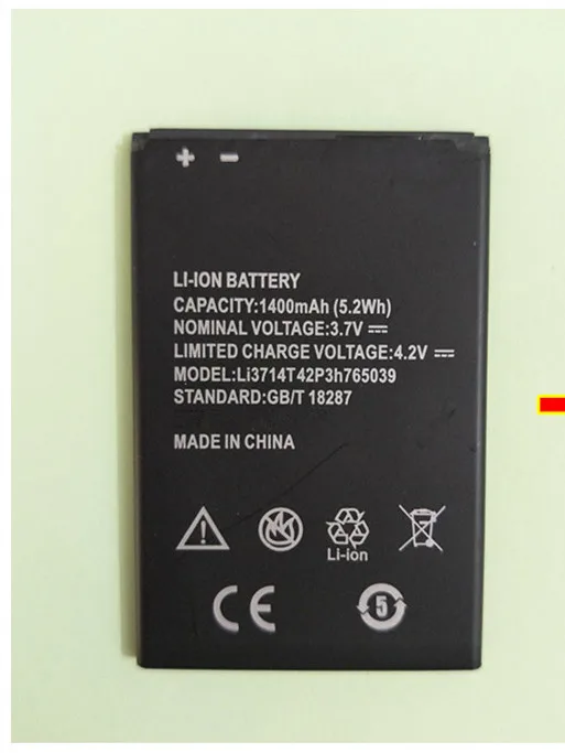Аккумулятор AZK 1400 мАч Li3714T42P3h765039 для ZTE Blade Q3 T230 AF3 T220 A3 T221 A5 AF5 Pro высокое