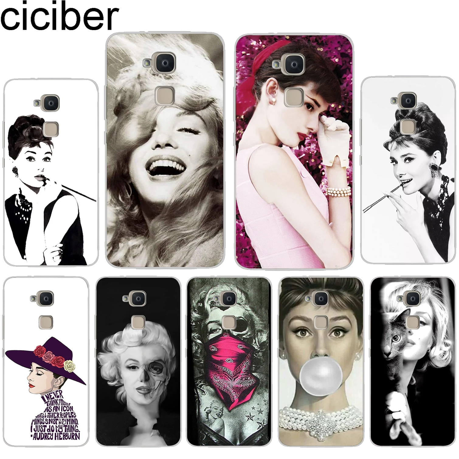 

ciciber For BQ Aquaris U2 C U X5 V VS X2 X Plus Lite Pro E5 s M5 M5.5 E4.5 M4.5 Soft Silicone Phone Cases Audrey Hepburn Fundas