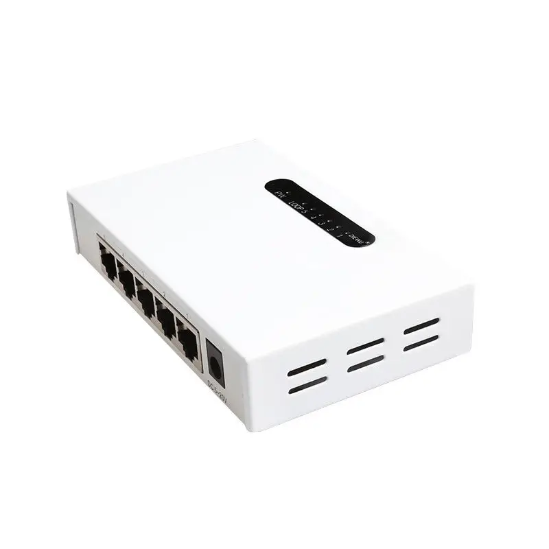 Diewu 5 портов Gigabit Ethernet сетевой коммутатор 10/100/1000Mpbs Настольный Lan концентратор полный/полудуплексный обмен Ethernet коммутатор(Us Plug