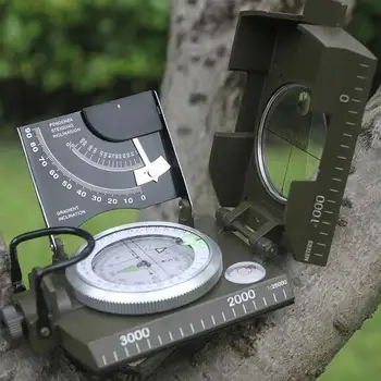 

Newly Professional Compass Outdoors Metal Sighting Luminous Compass Clinometer Camping BN99