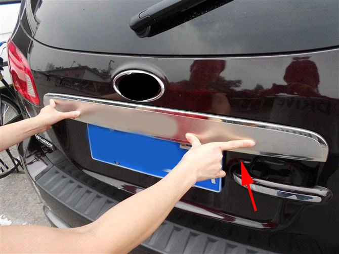 Крышка задней крышки багажника из нержавеющей стали для Hyundai Santa Fe 2007 2012 2008 2009 2010