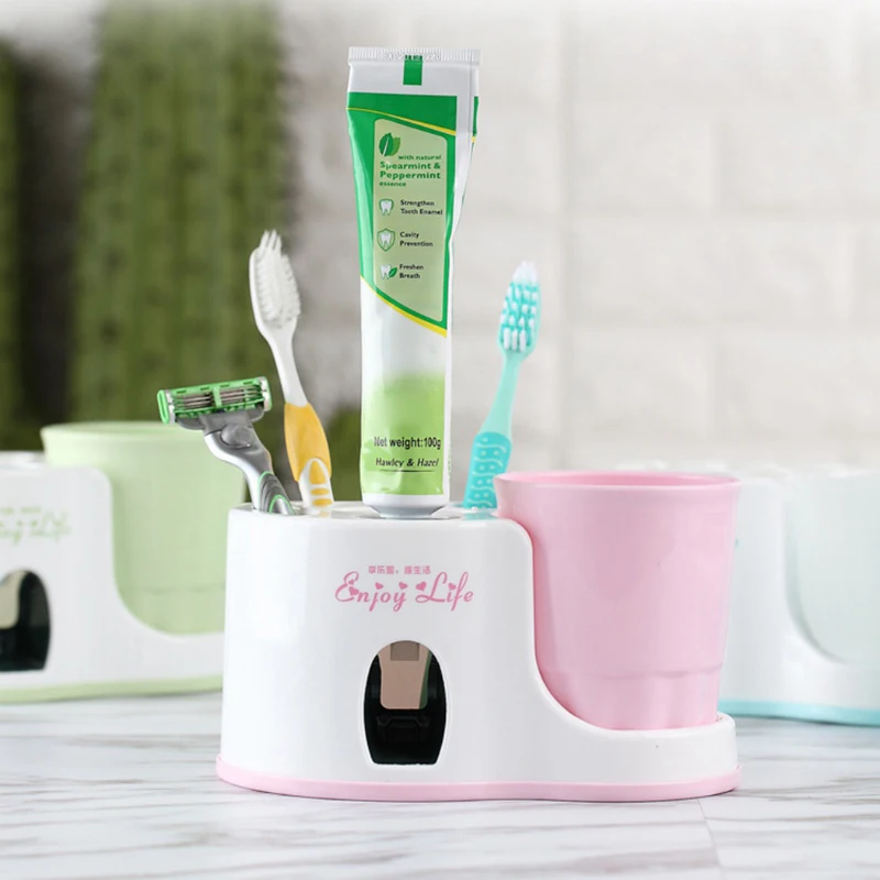

Multifunction Toothbrush Holder Bathroom Organizer Toothpaste Tool Storage Rack Toothbrush Holder Cup Bathroom