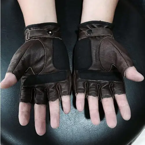 Новые Ретро мотоциклетные кожаные перчатки летние перчатки с открытыми пальцами новые ретро мотоциклетные кожаные перчатки летние