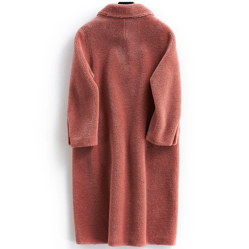 Beige Fourrure Hiver xiyouse 100Laine Manteau Zt1617 Coréennes Daim luohuangse Tops En De Moutons Mouton Doublure Automne Femme Peau Femmes Veste Vintage 8vnOmN0w