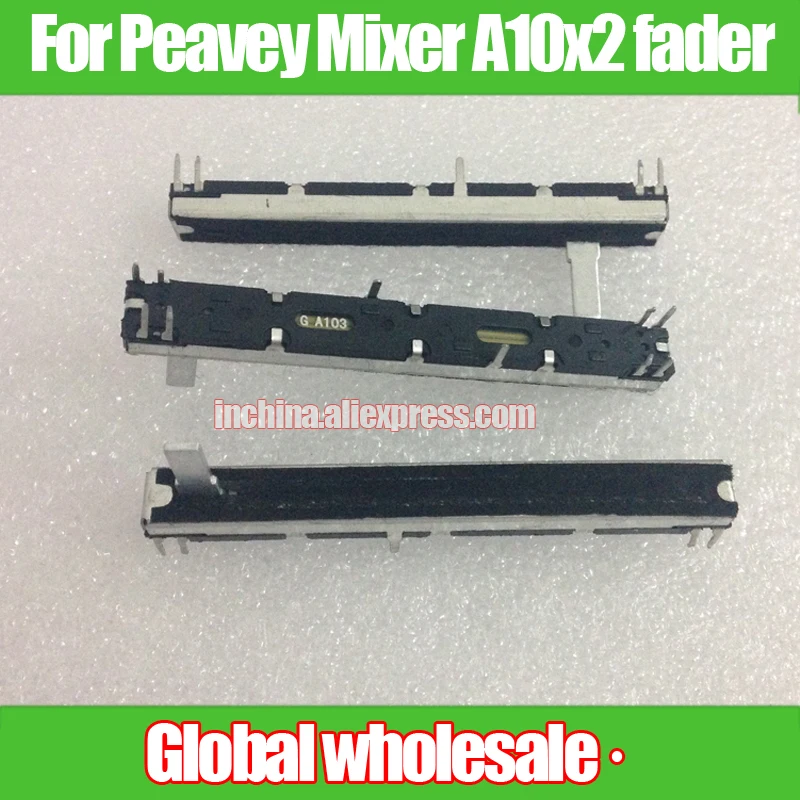4 шт. прямой слайдовый потенциометр A10Kx2 для миксера Peavey/длина хвостовика 15 мм