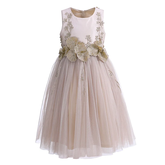 Милые стильные длинные вечерние платья для девочек-подростков; Платья с цветочным узором и оборками для девочек на свадьбу; G-DMGD908-1041 - Цвет: as picture