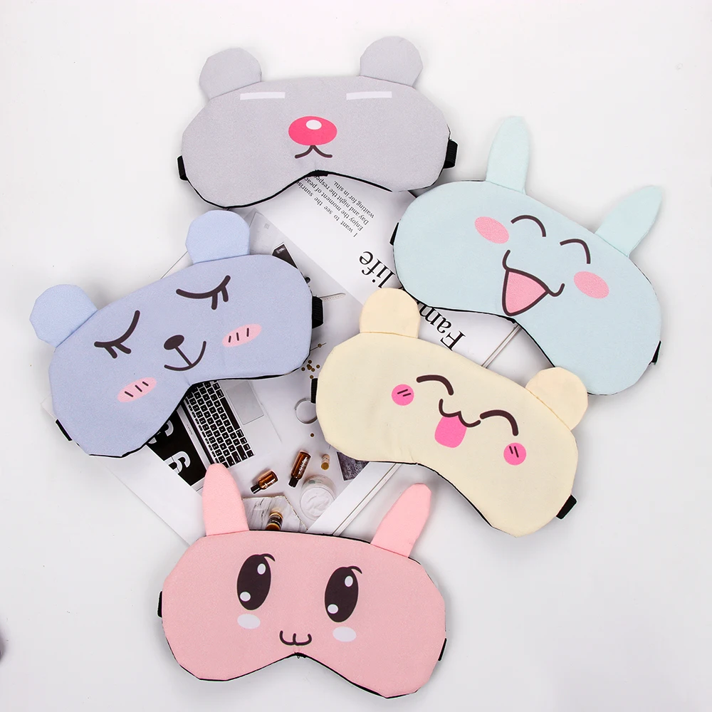 

1PC Cute Cartoon Shading Sleeping Mask Portable Soft Travel Sleep Rest Aid Eye Mask Cover Eye Patch Sleeping Eye Tools Eye Patch
