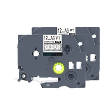 2 шт. PUTY совместимые P-Touch Brother этикетки ленты TZE-135 tz135 12 мм* 8 м белый на прозрачных этикеток производитель принтеры PT-1000, PT-1010