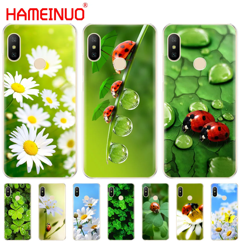 

HAMEINUO four leaf ladybug daisy Cover Case for Xiaomi Mi 8 se A2 lite redmi 6 6a 6 pro note 6 PRO pocophone F1 for redmi s2