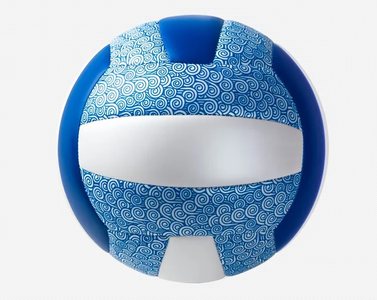 Белое синее фарфоровое волейбол Volley мяч мягкий ПВХ эва Размер 5 стандартная Профессиональная игра, соревнование обучение