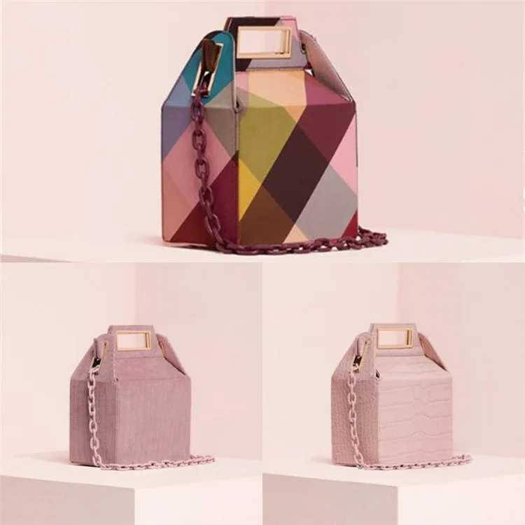 

NEW Promotion Top Women Hard Woman Retro Sexy Tortoiseshell Box Clutch Bag Antique Chain Handbag Party Prom Dinner Evening