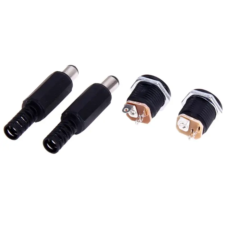 

20pcs DC Power Connector pin 2.1x5.5mm Female Plug Jack Male Plug Jack Socket Adapter PCB Mount DIY Adapter Connector 2.1X5.5