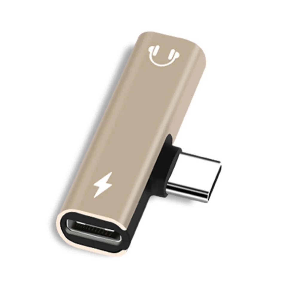 Cherie usb type c до 3,5 мм Aux адаптер Jack наушники Adaptador аудио сплиттер зарядное устройство вызов для samsung Xiaomi huawei Oneplus 7 - Цвет: Золотой