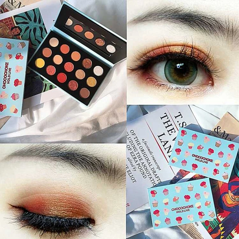

HOLD LIVE Pro Nude Earth Color Makeup Eyeshadow Palette with Brush Shimmer Matte Pigment Glitter Eye Shadow Cosmetic Make Up Kit