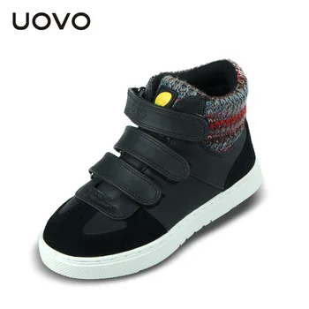 

Boys Girls Flat Casual Shoes EU Size 30-39 Small Big Children Sports Shoes Trainers Uovo Brand Spring Autumn Kids Sneakers