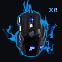 Malloom 5500 dpi 7 клавиш Светодиодный светильник Оптическая Проводная игровая мышь USB Sem Fio Mouse Pro Gamer для ПК ноутбука Mause Лидер продаж