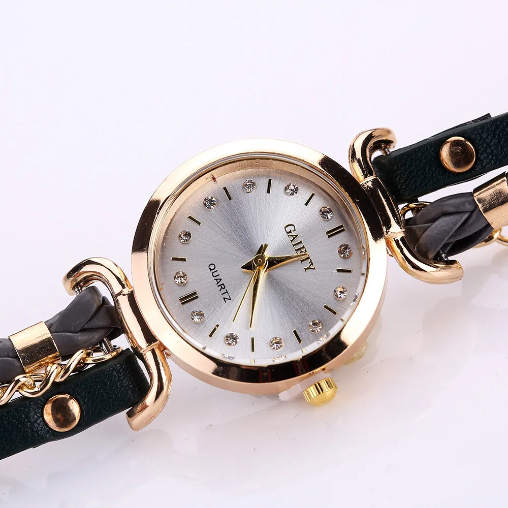 Женские часы браслет Relojes Mujer 2019 винтажные плетеные кварцевые наручные из