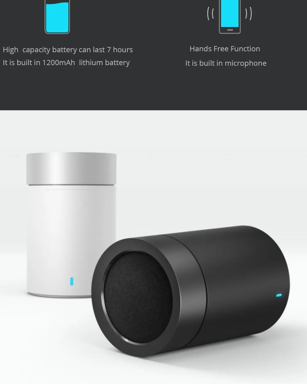 Original Xiaomi Mi Smart Bluetooth 4.1 Speaker Wireless Speakers Portable Cannon 2 Rotation Control sound for iphone Android MP3 (4)