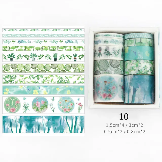 Mr Paper 26 Designs 10pcs/box Cute Cartoon Animals Washi Tapes Scrapbooking DIY Deco Creative Japanese Kawaii Masking Tapes 10