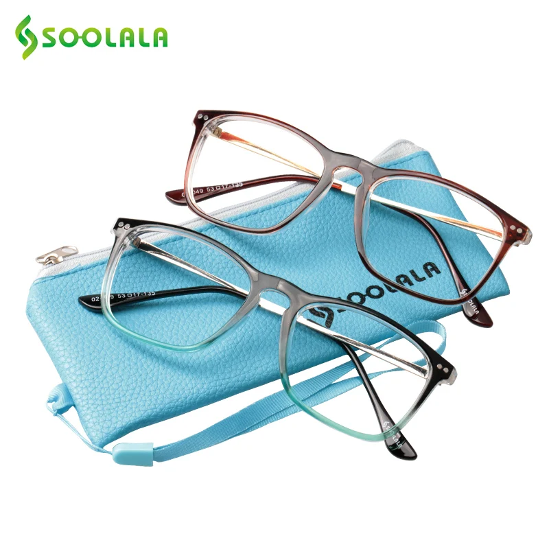 

SOOLALA Oversized Womens Mens Full Rimmed Reading Glasses Large Horn Clear Lens Eyeglass Frame Reading Glass +0.5 1.5 2.5 to 4.0