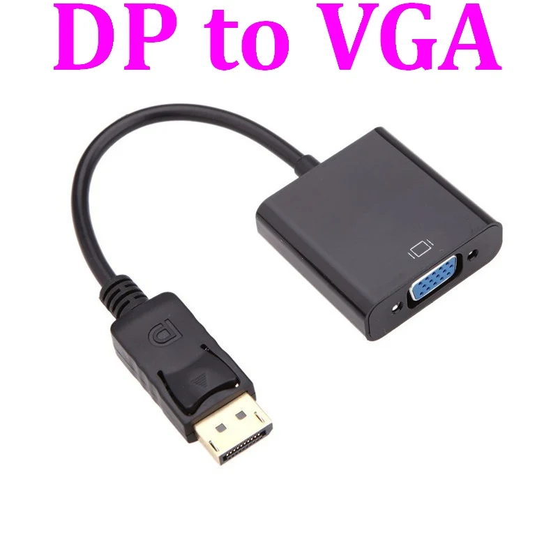 500 피스 DP-VGA 어댑터 디스플레이포트-VGA 변환기 DP 케이블 어댑터 남성-여성 1080P, HDTV 모니터 맥북 프로젝터