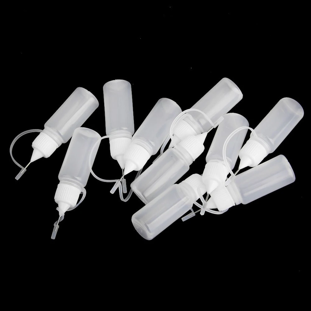 

HTHL-10pcs Needle Tip Of 10ml Plastic Vacuum Drops Compressible Storage Of Liquid Of The Bottle