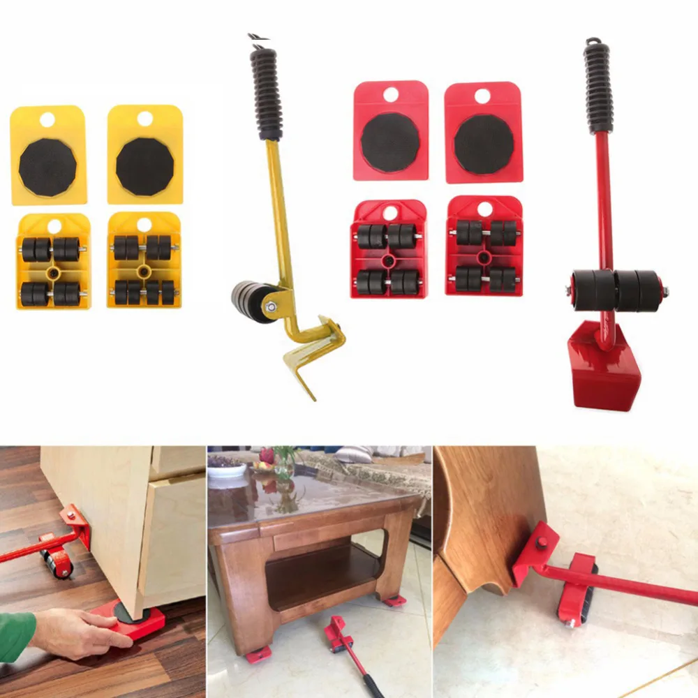 5pc Furniture Mover Tool Set Furniture Transport Lifter Heavy Stuffs