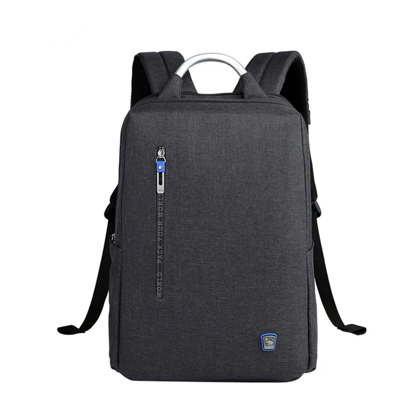 

Oiwas Business Backpack Aluminum Alloy Handle Leisure School Bag Laptop Backpack Double Digital Interlayer Portable For Travel