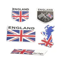 3D Алюминий AlloyEngland Великобритания карта флаг автомобиль значок кузова эмблема Стайлинг Наклейка с мотоциклами универсальный