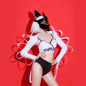 

Bar Costume Sexy DJ Bar Show Nightclub Female Singer Gogo Pole Dancing Costume Hip Hop Jazz Dance Costume Stage Outfits DL3494