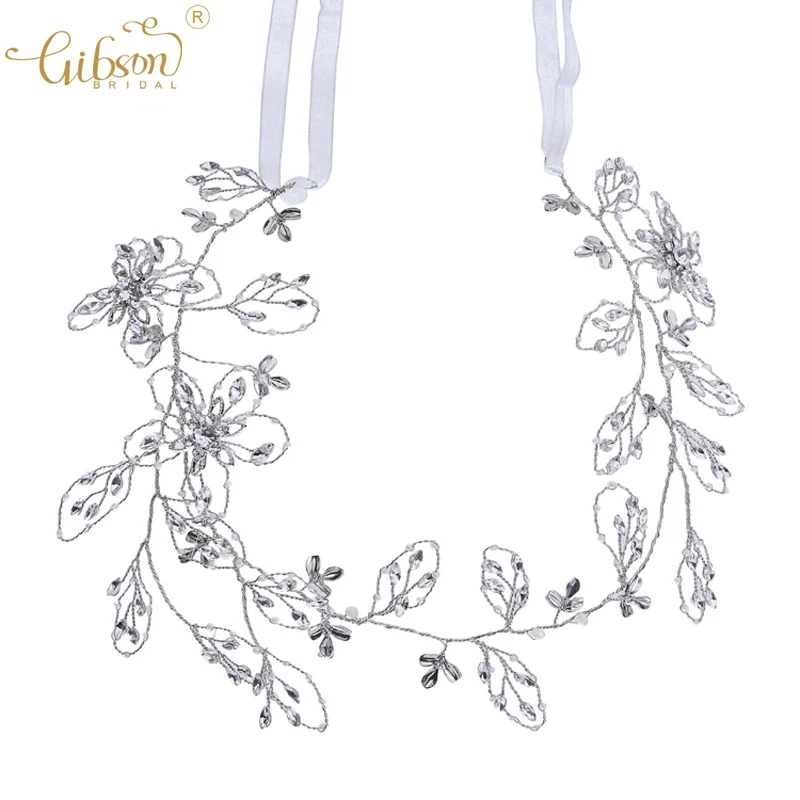 

Wedding Hair Vine Dazzling Headband Crystal Flower Women Headpiece White K Color Hair Band Bridal Headwear
