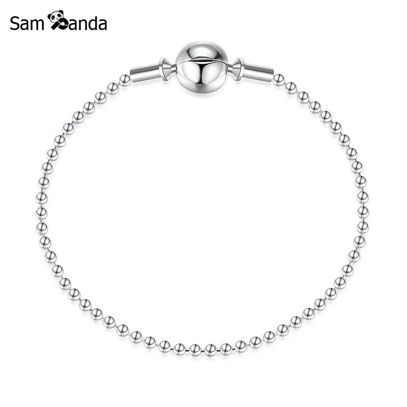 

Authentic 100% 925 Sterling Silver ESSENCE COLLECTION Beaded Bracelets & Bangles Fit DIY Pan Beads Charms Women Jewelry For Gift