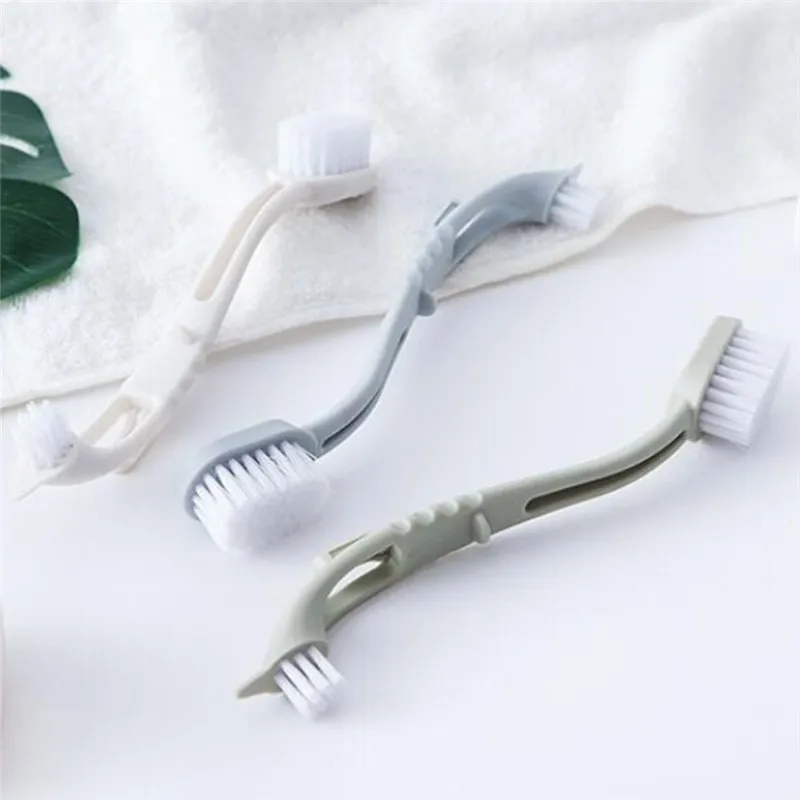 New Multifunction Double Headed Long Handled Shoes Brush Bristles