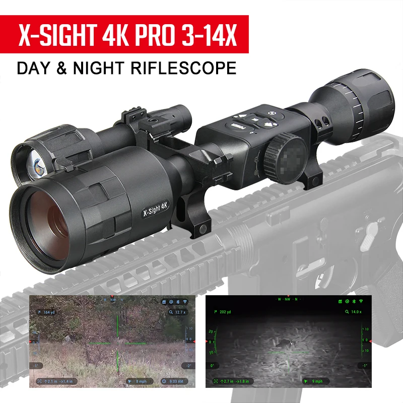 

Eagleeye Tactical Night Vision Rifle Scope HD 3-12X Day And Night Riflescope Bluetooth Wifi Support HS27-0024