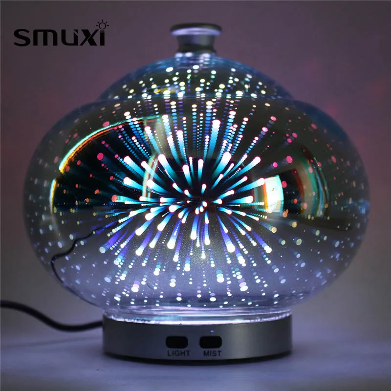 

Mini LED Light Aromatherapy Essential Wood Grain Base Oil Diffuser Air Humidifier Firework Humidifier Ultrasonic Night Light