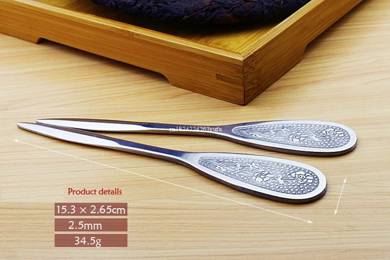 100 pcs Tea Knife Stainless Steel Puer Needle Prying Tool For Chinese Tea Thickness Insert Cake Brick Cone Cutters