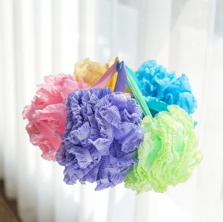 

Lace Shower Brush Bathing Supplies Body Scrub Towel Bath Ball Cute Bath Bath Flower Body Wash Hanging Foamy Sponge