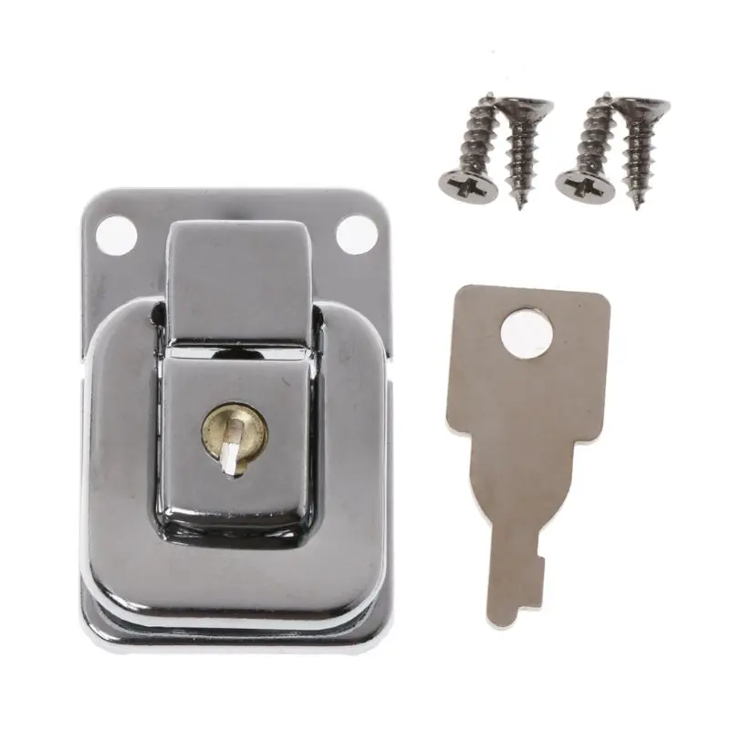 

Metal Jewelry Box Lock Suitcase Buckles Toggle Hasp Latch Catch Clasp With Key