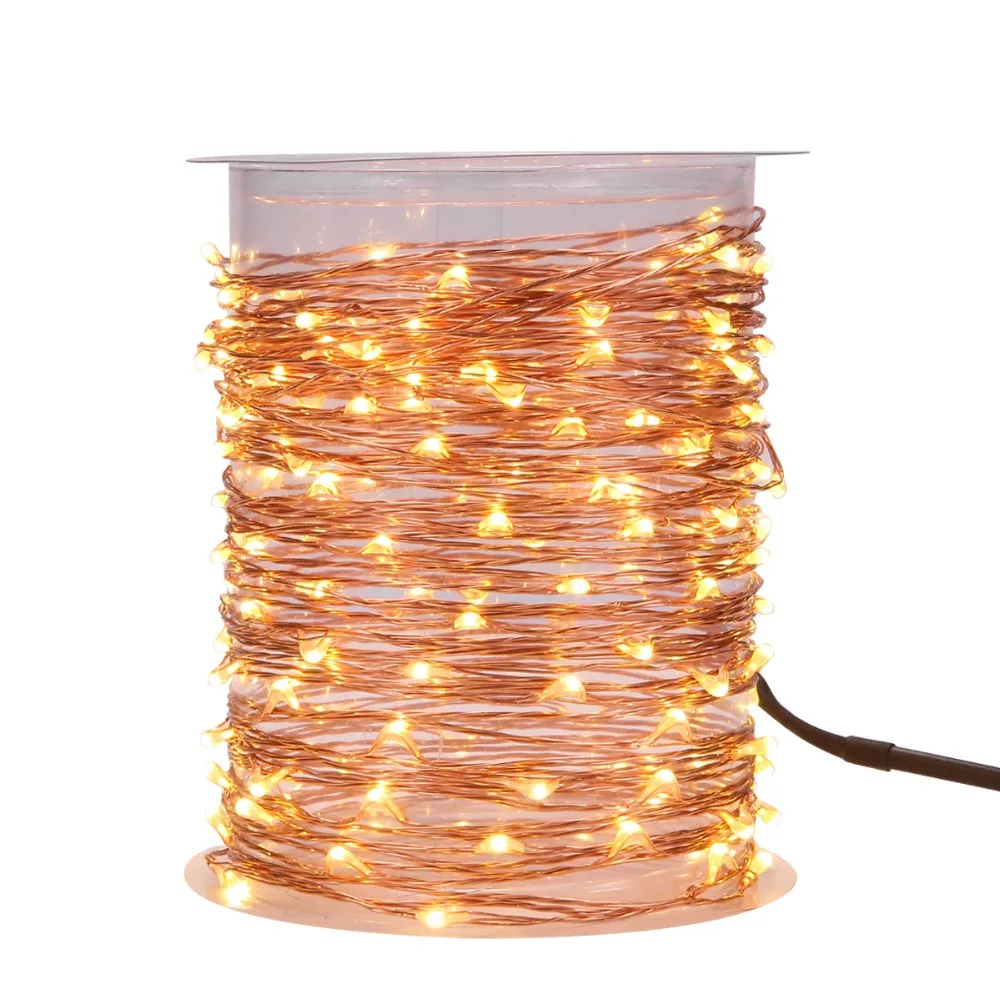 

33 ft 100 LED String Lights With Remote Control Waterproof Outdoor Decorative Lights 110V, Spool Package Design