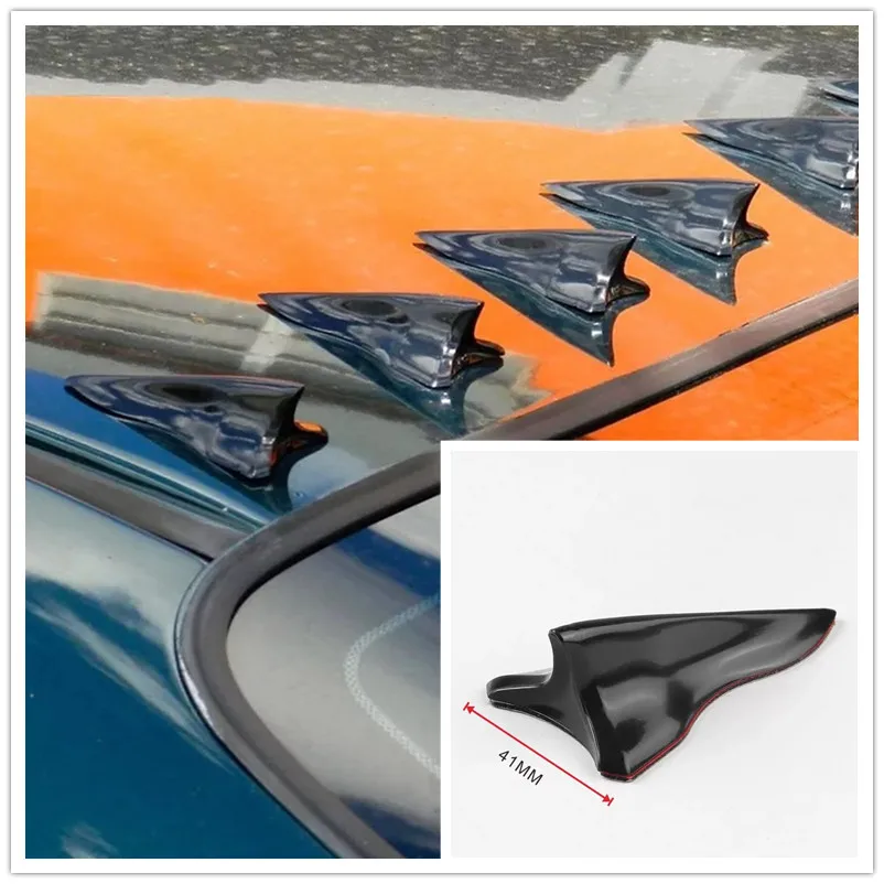 1PCS Car Antenna Shark Fin Diffuser Vortex Generator Diffuser Shark Antenna For Wing Spoiler Roof Windshield Novel