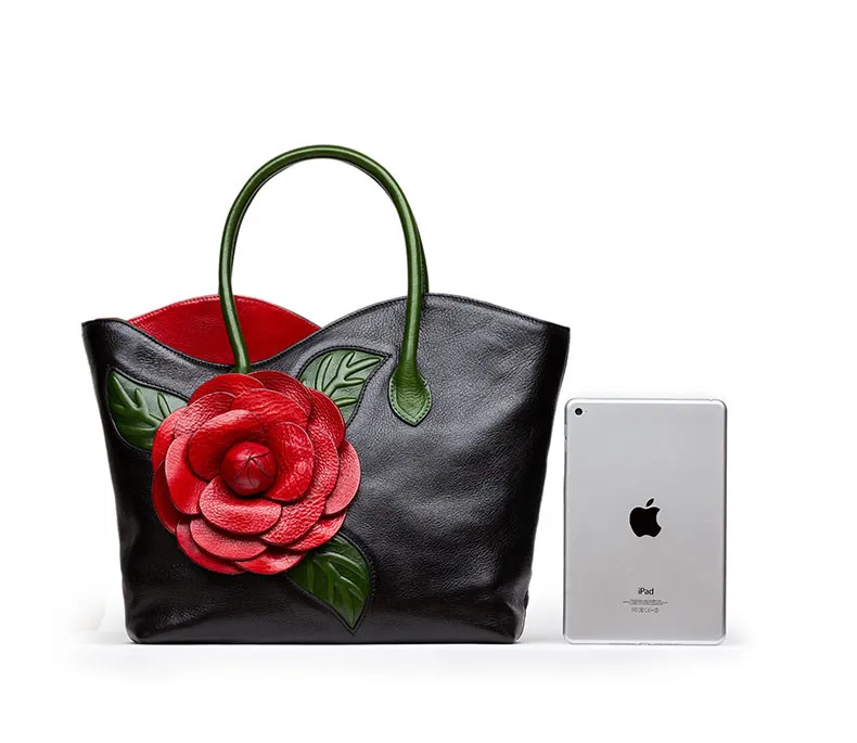 Известные бренды высокого качества кожаные сумки Национальный Ветер сумки китайский стиль объемные цветы ручной работы сумки