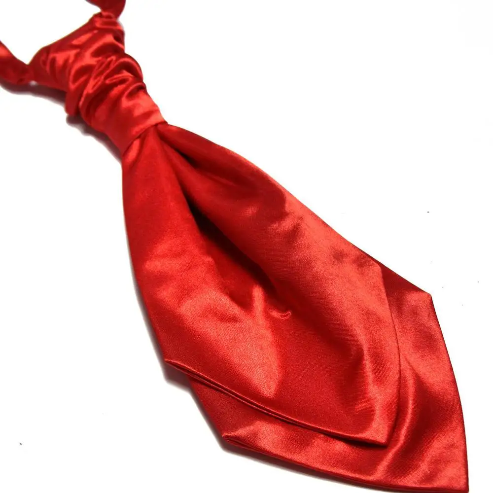 HOOYI галстуки для мужчин галстук твердые цветные галстуки шеи нашейный платок corbatas gravata - Цвет: Красный