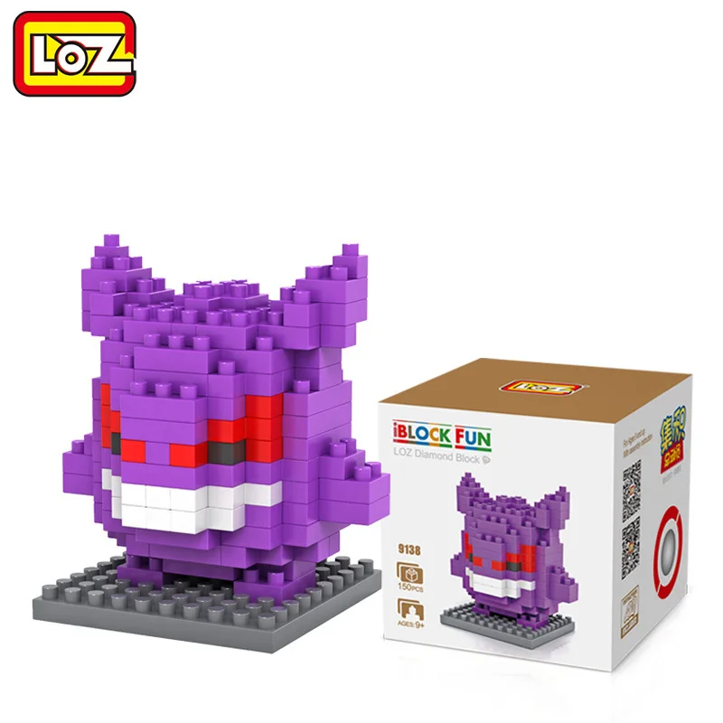 

LOZ Single Sale Mini Gengar Cute Doll Diamond Bricks Pocket Monster Cartoon Educational Building Blocks Toys for Children 9138