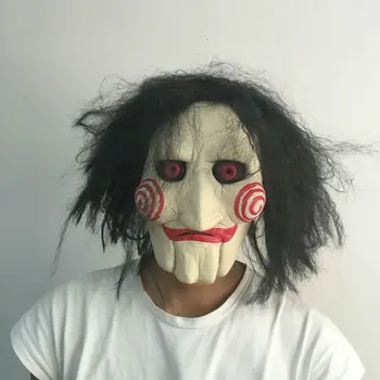 

Halloween Horror Film Saw Puppet Latex Mask Full Head Scare Rubber Masks Masquerade Parties Gifts Costume Props Adult Size